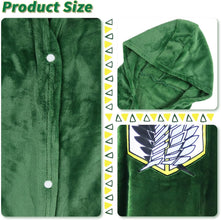 Anime Costume Men'S Scout Regiment Cloak AOT Pyjamas Cape Coat Outfit Climate Blanket for Halloween Carnival Fancy Dress Party