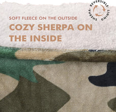 Oversized Blanket Hoodie, Wearable Fluffy Sherpa Blanket, Cozy Sweatshirt Blanket Gift for Adult Women Men Girlfriend, Camo