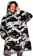 Blanket Hoodie for Men, Teens, Camo Wearable Blanket, Fleece Hooded Poncho, Cozy Loungewear, Gamer Gifts for Men