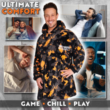 Blanket Hoodie for Men, Teens, Camo Wearable Blanket, Fleece Hooded Poncho, Cozy Loungewear, Gamer Gifts for Men