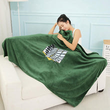AOT Cosplay Costume Survey Corps Cape the Wings of Freedom Flannel Blanket Adult Anime Green Cape with Hood