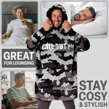 Blanket Hoodie for Men, Teens, Camo Wearable Blanket, Fleece Hooded Poncho, Cozy Loungewear, Gamer Gifts for Men