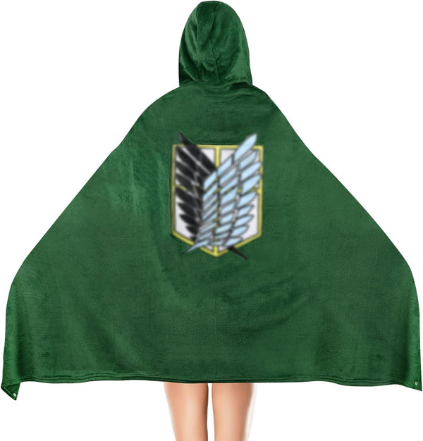 Anime Costume Men'S Scout Regiment Cloak AOT Pyjamas Cape Coat Outfit Climate Blanket for Halloween Carnival Fancy Dress Party