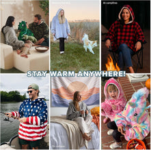 Wearable Blanket Hoodie - Soft Plush Sherpa - Warm and Cozy - Oversized Wearable Blanket - Adult & Kid Sizes