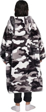 Wearable Blanket for Kids, Wearable Blanket Hoodie Gifts for Teens Girls and Boys, Warm Blanket Sweatshirt for Teenage, Hoodie Blanket with Sleeves - Camo