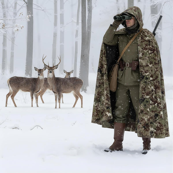 55" X 95" Waterproof Woobie Camo Blanket for Hunting Extra Outdoor Stadium Blankets Sherpa Lining with Hood and Storage Pocket for Deer Duck Hunting Gear Blind Accessories(Camo)